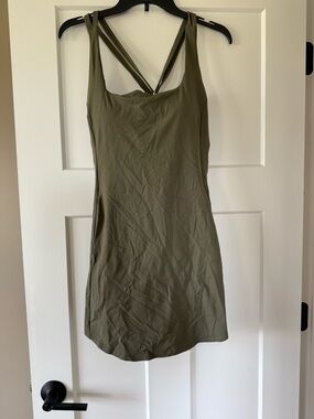 Olive Green Crossback Halara Dress